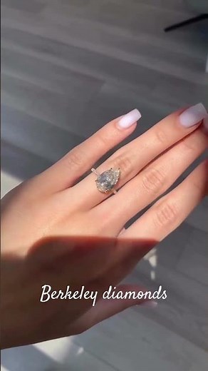 Stunning Pear Cut Diamond Engagement Ring with Pavé Setting | Timeless Sparkle