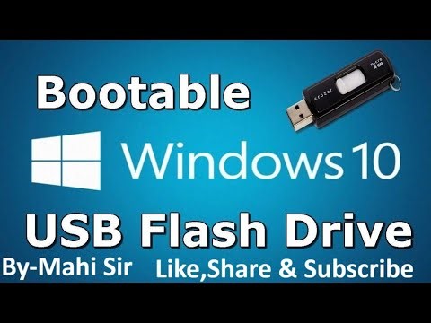 Create Windows10 Bootable Pen drive For Installation