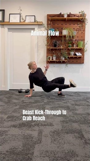 Animal Flow: Beast Kick-through to Crab Reach #mobility #core #strength