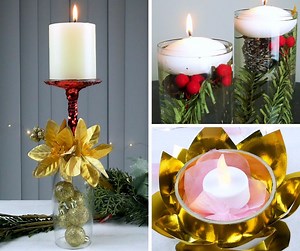 3.2K views · 80 reactions | 3 DIY candle holders, perfect for your Christmas dining table  | Creativo UK | Facebook