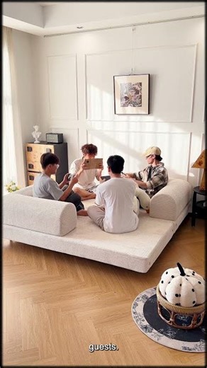 Modern Convertible Sofa Bed Space Saving Design & Smart Comfort #interiordesign #sofa