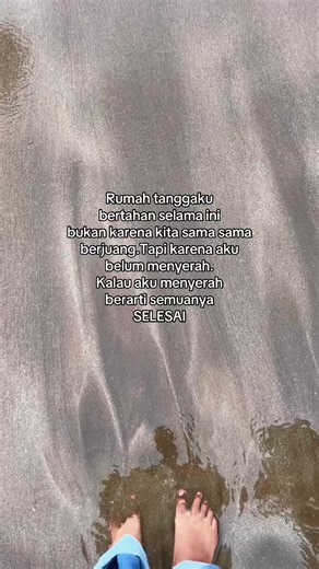 Rumah tanggaku bertahan bukan karena kita sama-sama berjuang