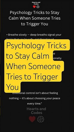 Psychology Tricks to Stay Calm When Someone Tries to Trigger You #psychology #emotionalintelligence