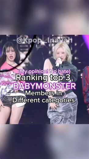 ★:: ranking top 3 #BABYMONSTER members in diff categories ! 🦢#shorts#kpop#fyp#viral#ahyeon#asa#rami