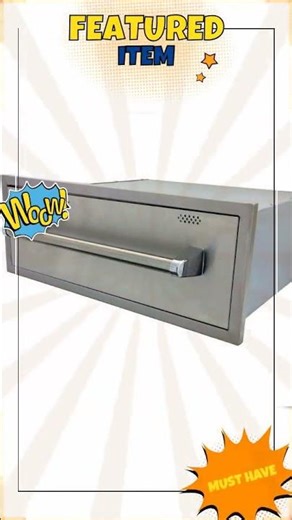 Outdoor Kitchen Warming Drawer 26 Inch Stainless Steel Built In