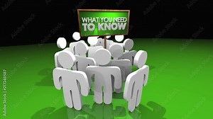 What You Need to Know Important Information Sign 3d Animation