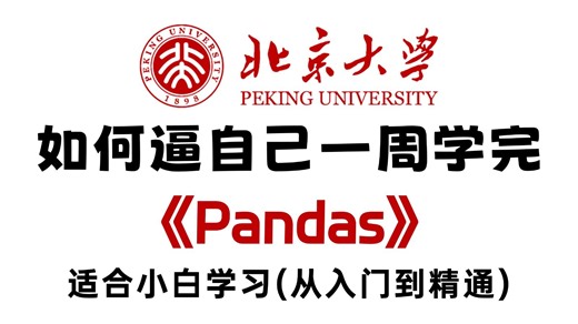 【2026最新版】数据分析利器之Pandas实战教程，由浅入深讲解，一套搞定Pandas数据分析（全程干货）
