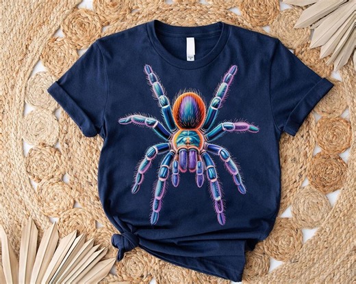 Colorful Tarantula Shirt - Spider Graphic Tee - Arachnid Art Shirt - Etsy