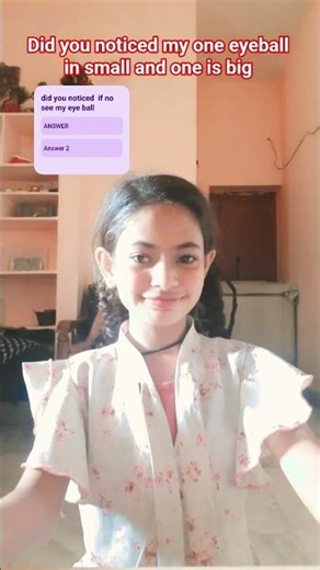 TN noticed my one eye ball is small and one I ball is big if we are thinking no just see