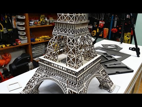 The Eiffel Tower 3D puzzle assembly