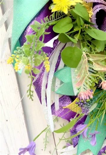 Luxury Easter wreath for your front door 💜🐰 This handmade Easter wreath features layered designer ribbon, plush bunny details, and lush spring florals—created as a one-of-a-kind statement piece for homes that love elevated seasonal décor. If you’re searching for a high-end Easter wreath, luxury spring wreath, or designer front door décor, this piece was made for you. No mass production. No duplicates. Just bold, beautiful, handcrafted luxury. ✨ Oversized ✨ One of a kind ✨ Handmade with premium
