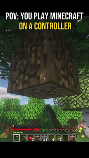 Playing minecraft on controller...
