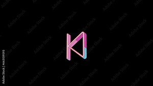 Bright step backward icon is jumping merrily. Retro style. Alpha channel black. Looped from frame 120 to 240, Alpha BW at the end