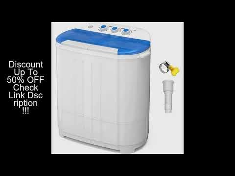 VCJ Portable Washing Machine, Twin Tub Washing Machine Laundry Compact Washer spinner Combo with 14l