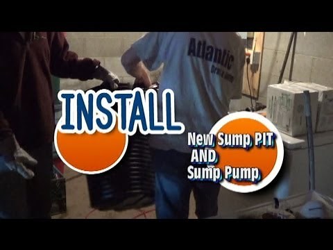 ATLANTIC DRAIN ~ How to install SUMP PIT Basin and install Sump Pump proper