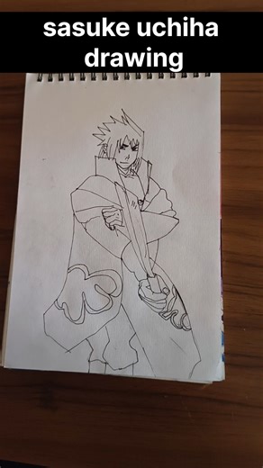 Sasuke Uchiha Drawing | Easy Anime Drawing #shorts #viralvideo