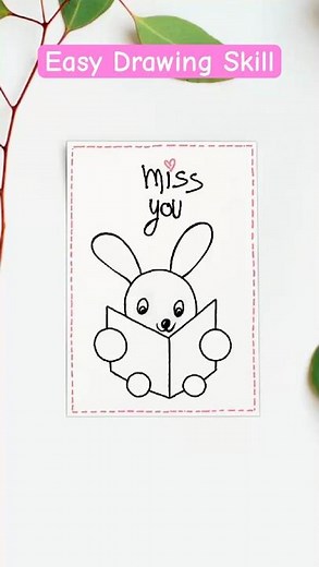 How to Draw a Cute Card (Super Easy!) ✨#howtodraw #cardmaking #drawingstepbystep #shorts #trending