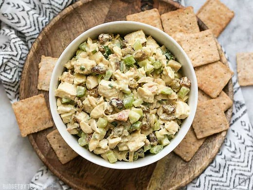 Need an easy dish for a potluck or BBQ? This Curry chicken salad is it!