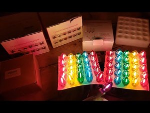 Clear Glass LED C7 Christmas Lights Comparison - Tru-Tone JewelTone Bulbs, Amazon, SUNSGNE, Konictom