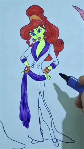 💜✨ Magical Megara Drawing | Disney Princess Art for Kids 🌈🖍️ | RainbowPictures