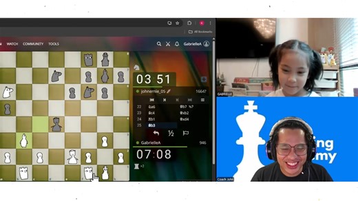 Meet 6-year-old Gab 👧♟️ She’s enjoying fun, guided chess lessons while building focus and confidence at Chess Learning Academy. ♟️ Online Chess Classes for Kids – Train the Mind, Build Confidence Looking for a fun and educational activity for your child? Chess Learning Academy offers online chess lessons that help kids develop patience, critical thinking, and confidence—while keeping learning enjoyable. 🌟 Why Parents Choose Our Chess Classes: ✔ Patient, child-friendly professional chess coache