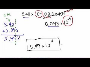 Sig Figs: Adding and Subtracting Numbers in SN With Different Powers of 10