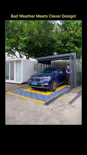 The Carport That Blocks Wind & Rain! #carshed #viral #viralvideo #ytshorts #technology