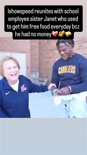 ISHOWSPEED REUNITES with school employee 🩷 #shorts