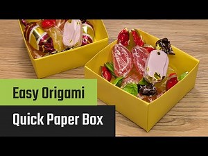 🎁 Easiest Paper Gift Box (No Glue): Simple Origami For Beginners ✨
