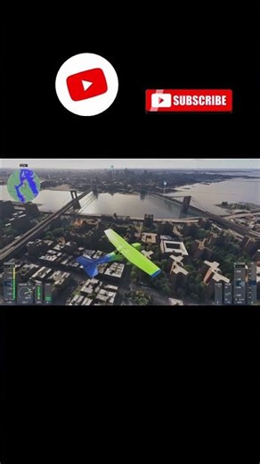 Flying Over New York City! ✈️ Realistic Flight in Microsoft Flight Simulator #shorts