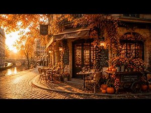 European Autumn Coffee Shop ☕ Smooth Jazz Music for Calm Evenings & Productivity