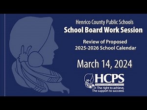 HCPS Staff Presentation-Proposed 2025-2026 School Calendar-March 14, 2024 School Board Work Session