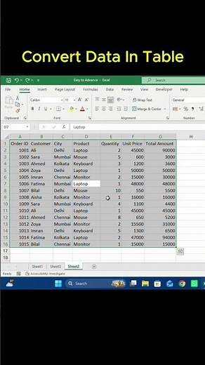 How To Convert Data in Table #exceltips #exceltutorial #sumif #dataanalysis #excel