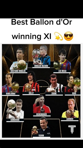 Best Ballon d'Or winning XI 💫😎