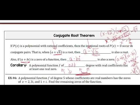 Notes 1.5A-Polynomial Functions Complex Zeros (pt 2)