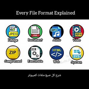 215K views · 4.2K reactions | Every File Format Explained شرح كل صيغ ملفات كمبيوتر #FileFormats #DigitalFiles #TechTips #LearnTech #ComputerGuide #FileManagement #TechHacks #TechKnowledge #FilesExplained #datatips | تعلم الكمبيوتر بنفسك | Facebook