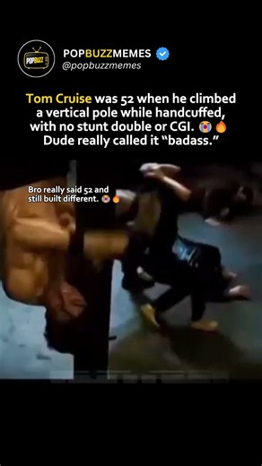 Tom Cruise was 52 when he climbed a vertical pole while handcuffed #TomCruise #MissionImpossible