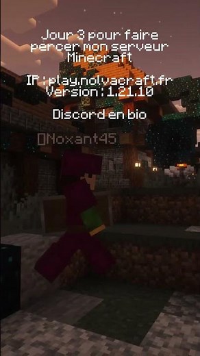 jour 3 pour que Nolvacraft soit le plus grand serveur minecraft francais ! #serveurminecraft