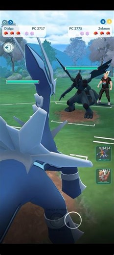 💥Dialga Vs Zekrom, PVP Batalla de Dragones en Pokémon Go💥 #Pokemongo #pokémon #short