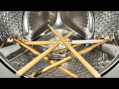 Experiment - Drumsticks - in a Washing Machine