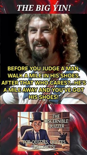 A song and quote from Billy Connolly - The Big Yin #britishcomedy