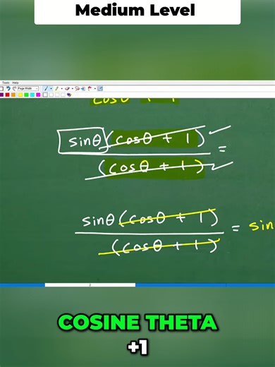 Trigonometric Identity_ Solving Cosine Theta 1!#studytok #mathematics #maths #mathhelp #aleksmathplacement #aleksmathhelp #praxis #praxismath #praxiscoremath #aleksmath #algebra #precalc #algebra2 #gedprep #gedpreparation #gedmath #gedtest #cbest