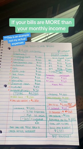 When trying to get out of debt I hear a lot of people say they can’t even afford their minimums so this may help some of you. This is what I would do if I was in this situation. Paying your credit cards first and then using them back to pay bills will basically cancel out the credit card minimums (even though you’ll technically still be paying them) 😁 ##howto##debt##creditcard##creditscore##credit