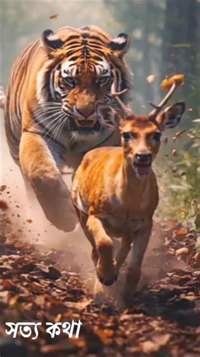 Tiger Chasing Deer in the Wild 🐅🦌 | Real Wildlife Action Scene #viralvideo #trendingvideo #tiger