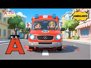 ABC Colorful Vehicles Song for Kids | Learn A–Z Cars, Trucks & Planes with Colors & Phonics #abcd