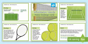 LKS2 Wimbledon Maths Challenge Cards
