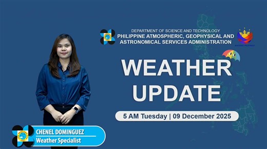 State weather bureau PAGASA gives a weather update as of 5 AM today, December 9, 2025. COURTESY: DOST-PAGASA | GMA News