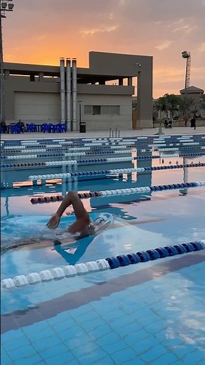 The sundown + the technique = mesmerising ✨ #swimming #swimmer #technique #satisfying