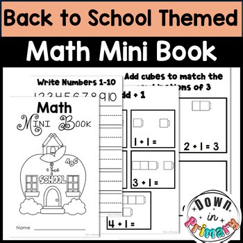 Math Mini Book - Back to School Themed