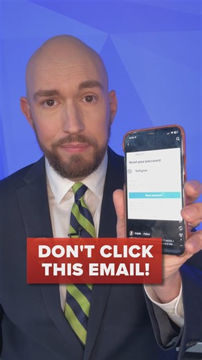 Do not click this email. A convincing Instagram password reset email scam is spreading right now, and it’s catching even experienced users off guard. If you’re getting emails saying you need to “reset your Instagram password” or “secure your account,” stop before you click. Scammers are sending fake Instagram emails that look real and can lead to hacked accounts and stolen data. Here’s how to tell if it’s real: ✔ Open the Instagram app ✔ Go to Settings → Password & Security → Emails from Instagr